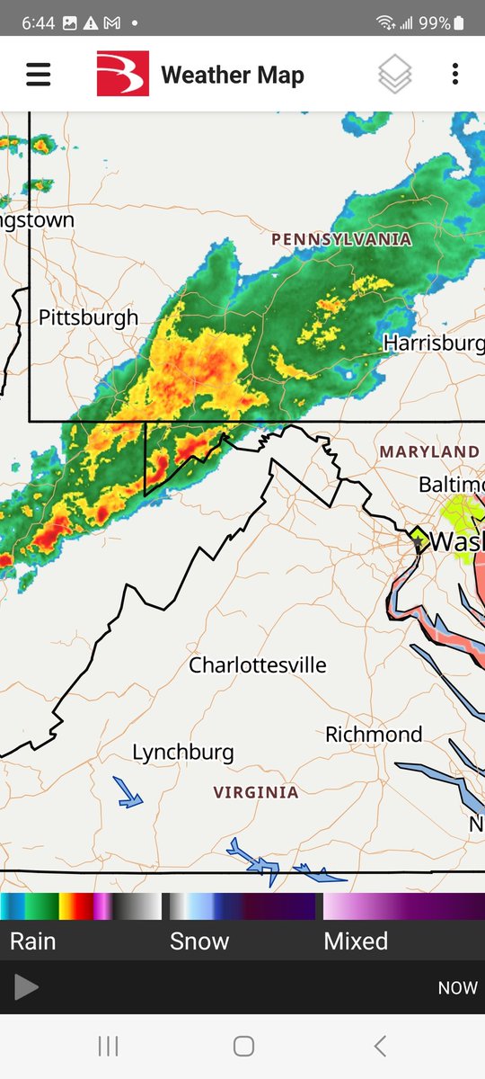 Storms are out across western MD this morning and are moving east later on. #mdwx #vawx #wvwx