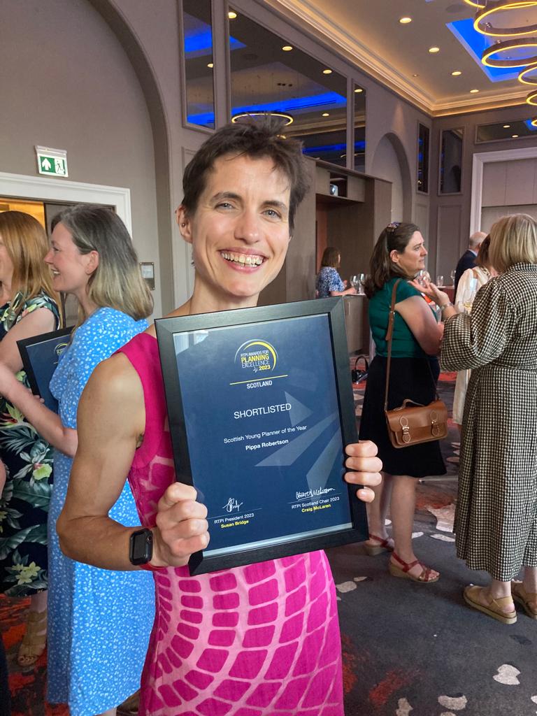 Great night last night celebrating our Director Pippa being shortlisted for Scottish Young Planner of the Year at #RTPIAwards, with many congratulations to all winners, in particular Scottish Young Planner of the Year winner Sarah Purves and <a href="/AberdeenCC/">Aberdeen City Council</a> for their double win!