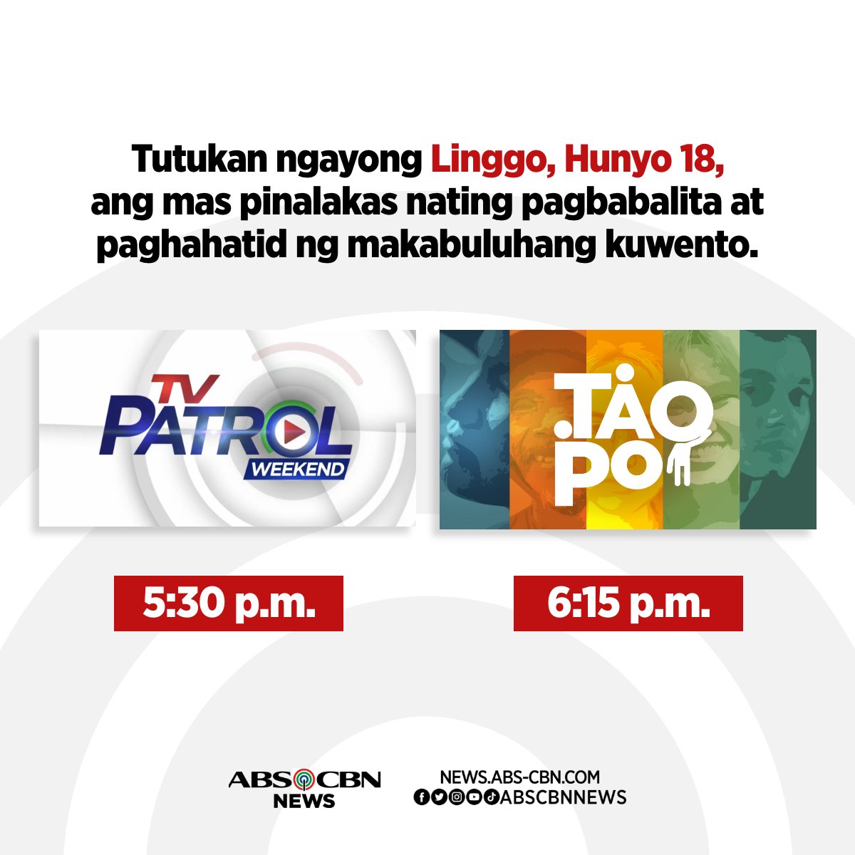 ABSCBN News on Twitter "Huwag pahuhuli sa latest na balita