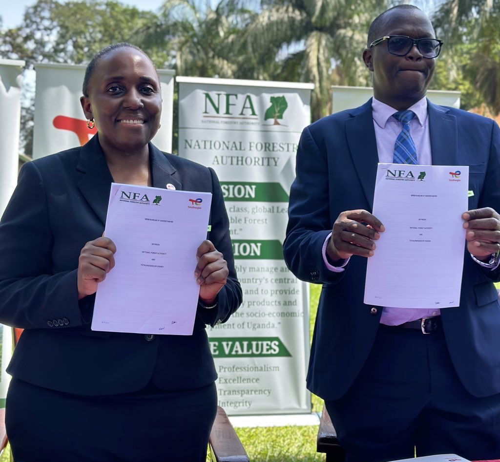 I'm pleased on behalf of TotalEnergies EP Uganda, to sign a 5yr MOU with <a href="/NFAUG/">National Forestry Authority-Uganda</a> to conserve Budongo Forest. 

At the heart of the Tilenga project is; sustainable energy &amp; climate, people's well being, care for the environment &amp; shared prosperity with our stakeholders.
