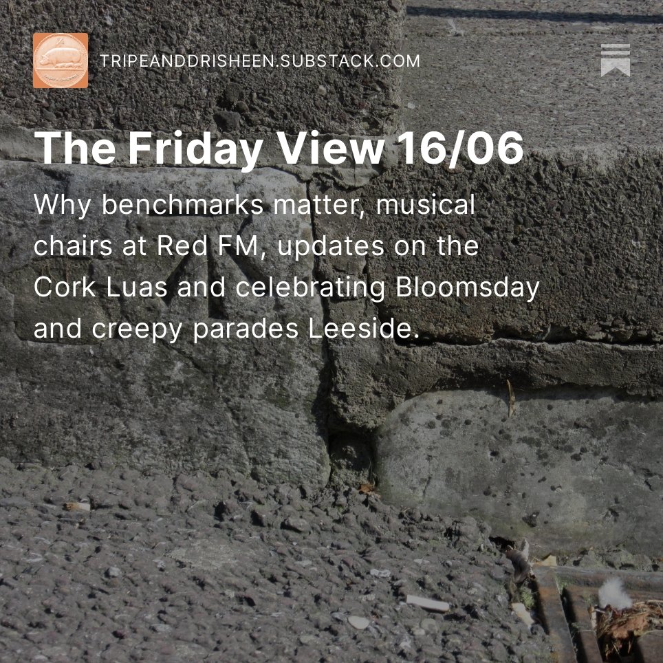 jj_nodonoghue's tweet photo. For the Friday View on @TDrisheen  this week I talked w/ Tony McGrath @SignsTheReading abt benchmarks. Tony spotted the benchmark which was moved in the construction work on Patrick's Hill, &amp; he has a worthwhile idea abt how we could all learn more about benchmarks https://t.co/PoY5O4LSwf