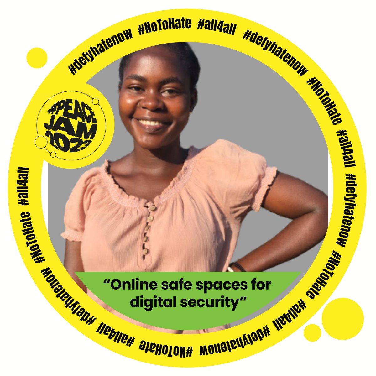 kouts_CQ's tweet photo. No to hate speech.
@ActivSpaces @digitalRenter @DefyhatenowWCA @CivicWatchCameroon
#react4peace #Tech4Peace #All4All #PeaceJam2023 #NoToHate #HateFreeCameroon https://t.co/HWyZypuehN