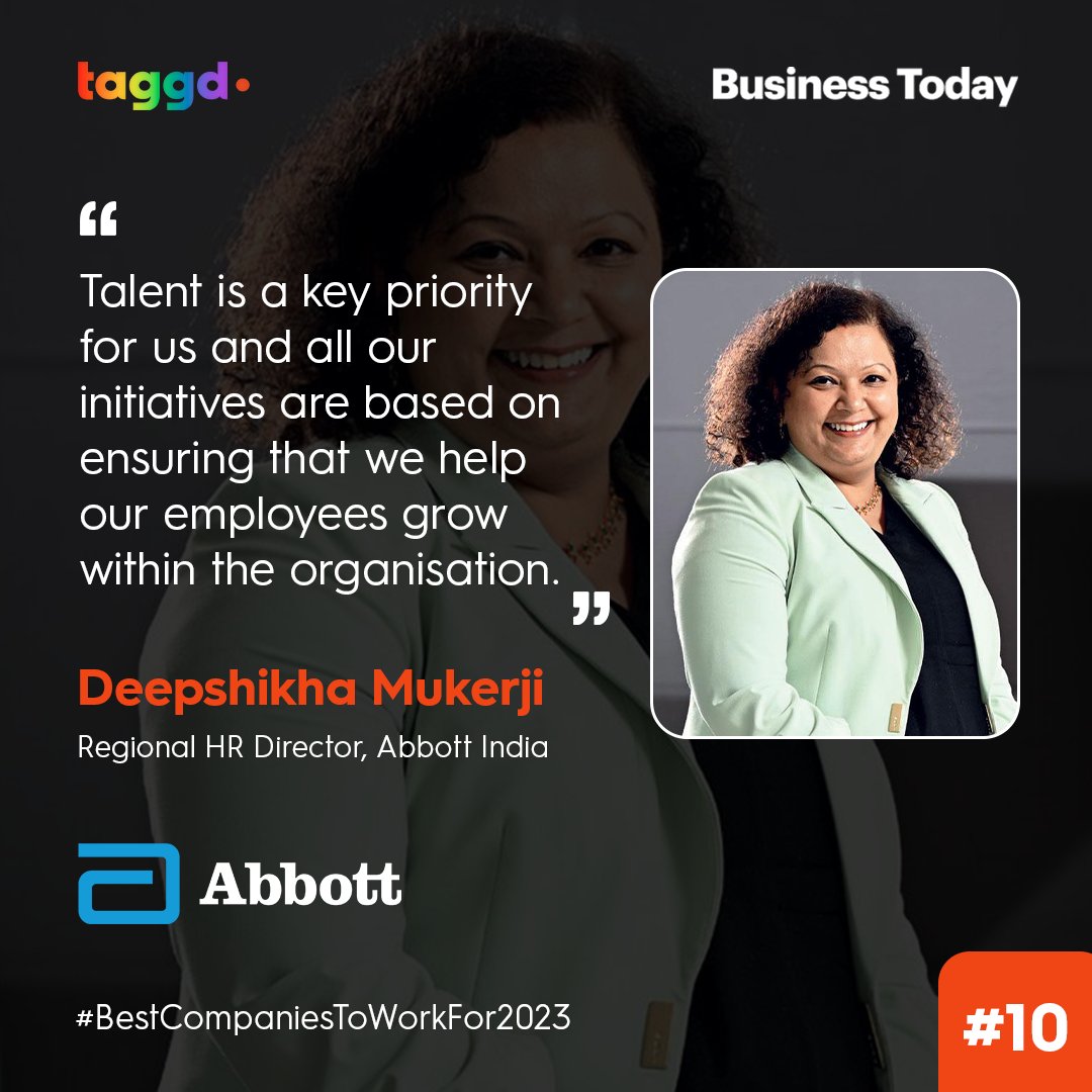 _taggd's tweet image. Under the guidance of visionary leader Deepshikha Mukerji, Regional HR Director at @AbbottNews India, the organization has been named one of the #bestcompaniestoworkfor2023. 

Read more here: bit.ly/3mArjW2