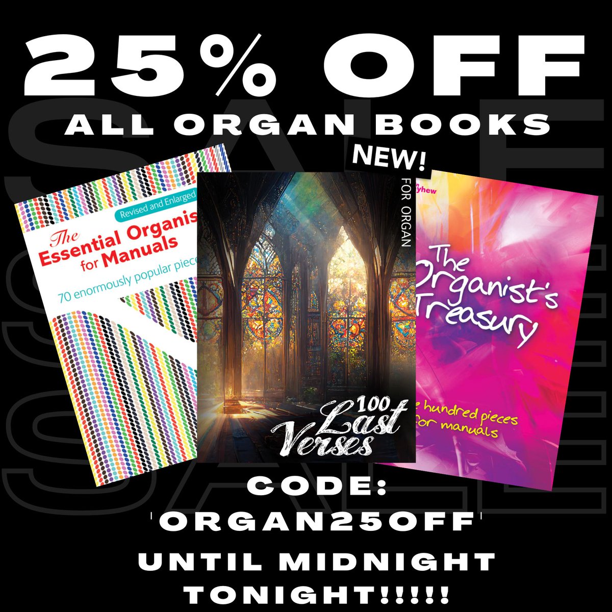 Last day to get 25% OFF all Organ books!! Offer ends tonight!! 
Use Code: OGRAN25OFF 
kevinmayhew.com/collections/or…
#organmusic #organ #bestoforgan #kevinmayhew #kevinmayhewltd #kevinmayhewpublishing