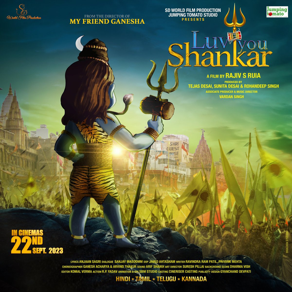 drelakshi's tweet photo. Twitter

India's biggest Composite Animation drama Luv you Shankar to hit theatres on September 22, 2023. Starring Shreyas Talpade, Sanjay Mishra, Tanishaa Mukerji, Abhimanyu Singh, Elakshi Gupta, Hemant Pandey. Releasing worldwide in Hindi,Tamil,Telugu &amp; Kannada languages. https://t.co/2juMwZyo35