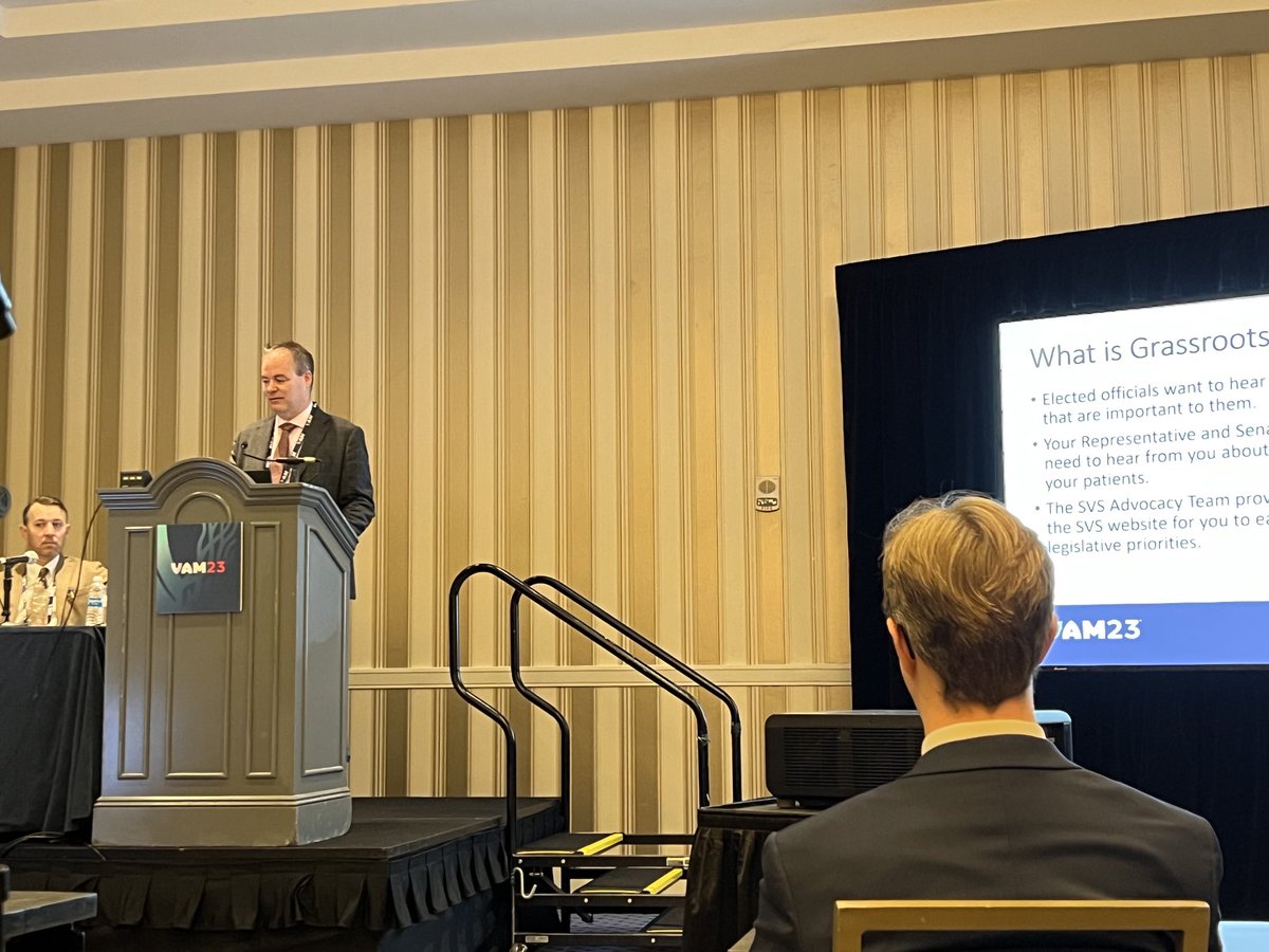 ⁦<a href="/drseanlyden/">Sean Lyden</a>⁩ discussing advocacy #VAM23 - ⁦<a href="/VascularHaurani/">Mounir J. Haurani</a>⁩ “if you’re not at the table you’re on the menu”.  ⁦<a href="/VascularSVS/">Vascular SVS</a>⁩