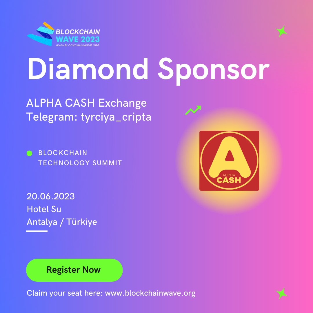 blockchainwave_'s tweet photo. We are proud to announce that Alpha Cash Company will take part in our event as a Diamond Sponsor.

#blockchain #metaverse #web3 #ai https://t.co/tP8wHbsI1A