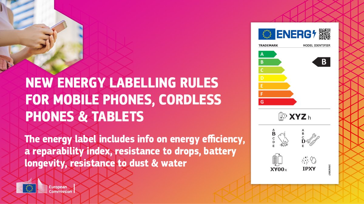 More info:

Press release → europa.eu/!PGbjy9
EcoDesign working plan → europa.eu/WHmqGC
Energy label regulation → europa.eu/!Wbrwc4
