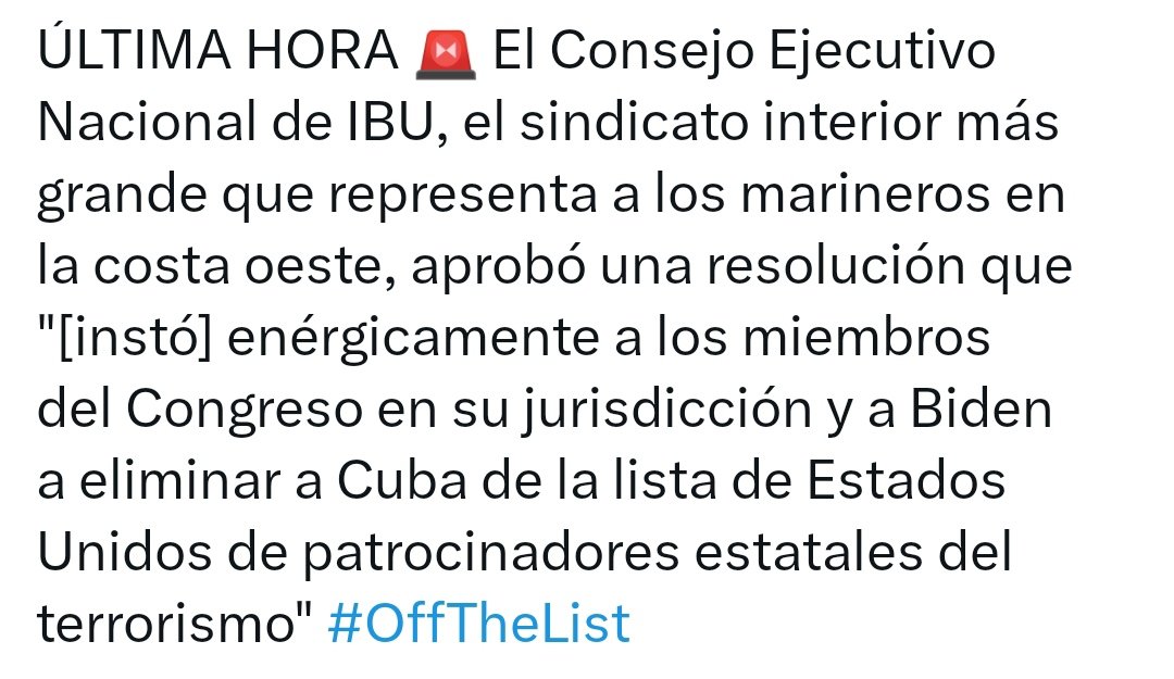 🔴🔴#ÚltimoMinuto.
👇👇👇👇#Cuba, #EEUU, #OffTheList