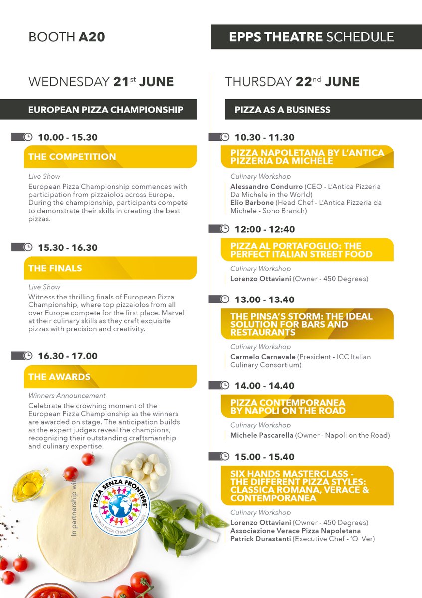 Pizzapastashow's tweet photo. *https://t.co/UpY7RA9saE*
Experience live The European Pizza Championship.
Register today and join the European Pizza &amp; Pasta Show, 21-22 June, Olympia London!https://t.co/infDxT8gjs https://t.co/mpiNNFaJOF