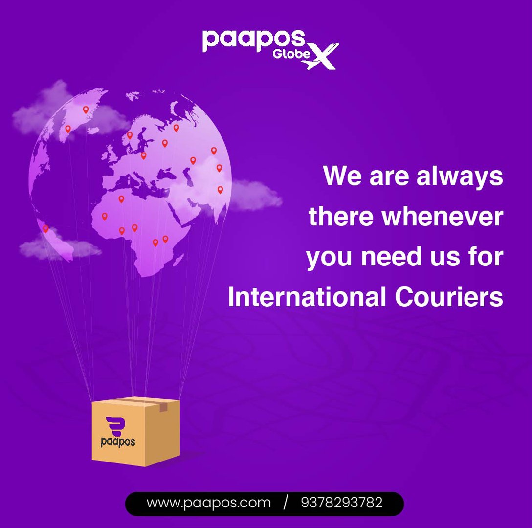 Distance is no obstacle when it comes to our international courier services. Paapos ensures your parcels reach their intended recipients, no matter where they are📮🌐  

#paapos #paaposdekhlega #friday #InternationalCourier #GlobalShipping #PaaposDelivers #WorldwideDelivery