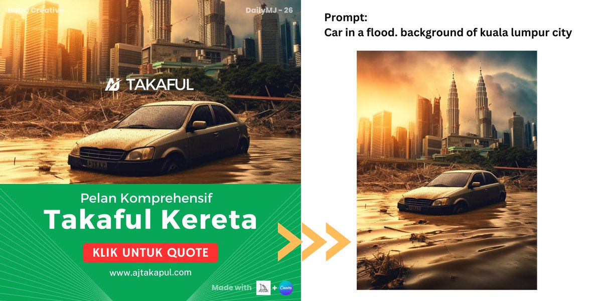 creative_batik's tweet photo. Post 25: Poster Takaful V2

Dah ada?

#MidjourneyAI #AI #graphicdesigner #dailyMJ #canva #dailychallenge https://t.co/B5wKf4qNbF