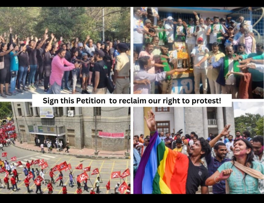 esgindia1's tweet image. In the past few years people of Bengaluru have been forced to protest only in Freedom Park. Our right to dissent has been violated and our protests invisiblised. 

Do sign this petition asking the CM to safeguard our right to protest! 

tinyurl.com/protestright

#right2protest