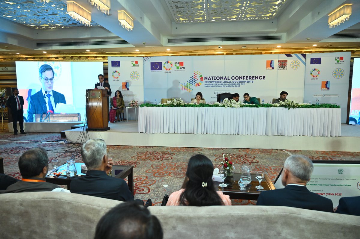 LEAD4SDGs's tweet photo. He stressed that the EU remains committed to advocating for SDG localization and strengthening local government in Pakistan. #NatConLEAD4SDGs https://t.co/28LgENfg2l