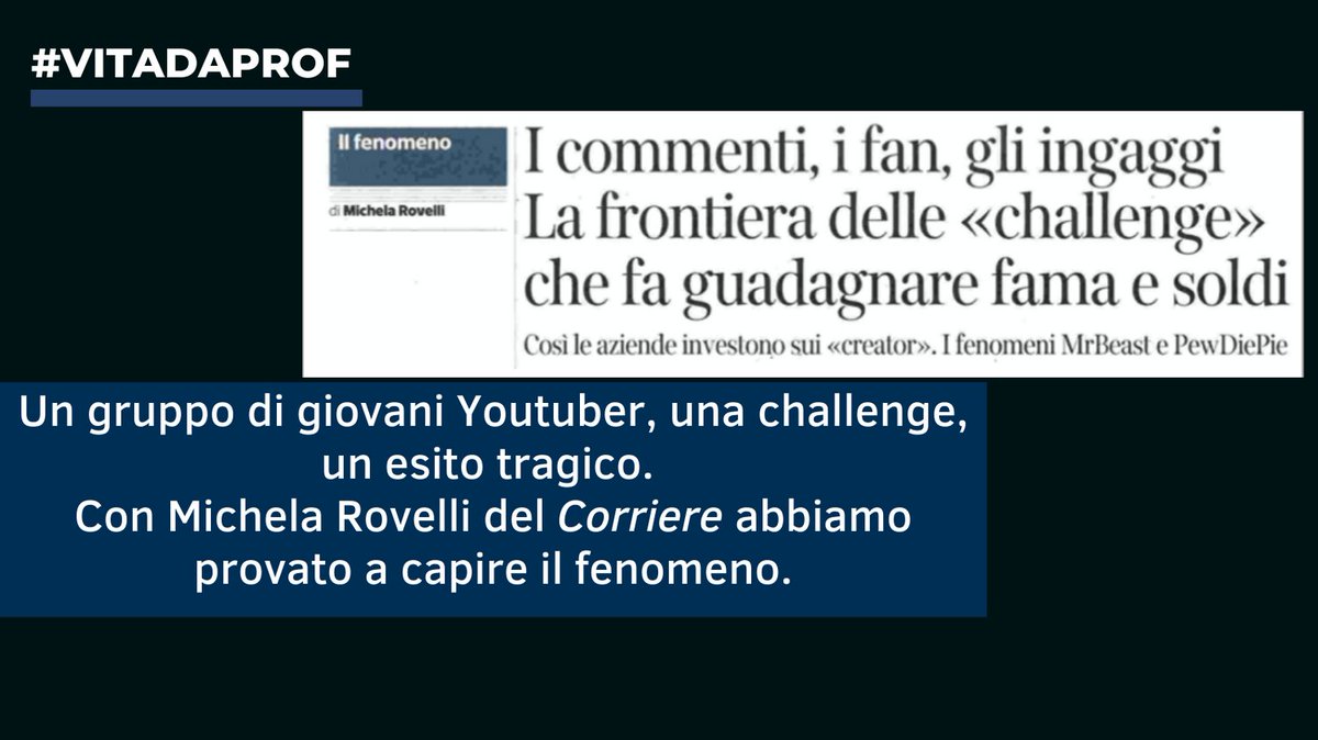 nicoletta vittadini (@nicovitt) on Twitter photo ✔️I social media oggi sono piattaforme di intrattenimento.
✔️I creator sono perfomer e la challenge è un genere della loro comunicazione.
❗️Capire i fenomeni è il primo passo per formarsi un'opinione. 👉🏼 Grazie a <a href="/mirovelli/">michela rovelli</a>, che mi ha coinvolto in questa riflessione. ✔️I social media oggi sono piattaforme di intrattenimento.
✔️I creator sono perfomer e la challenge è un genere della loro comunicazione.
❗️Capire i fenomeni è il primo passo per formarsi un'opinione. 👉🏼 Grazie a <a href="/mirovelli/">michela rovelli</a>, che mi ha coinvolto in questa riflessione.