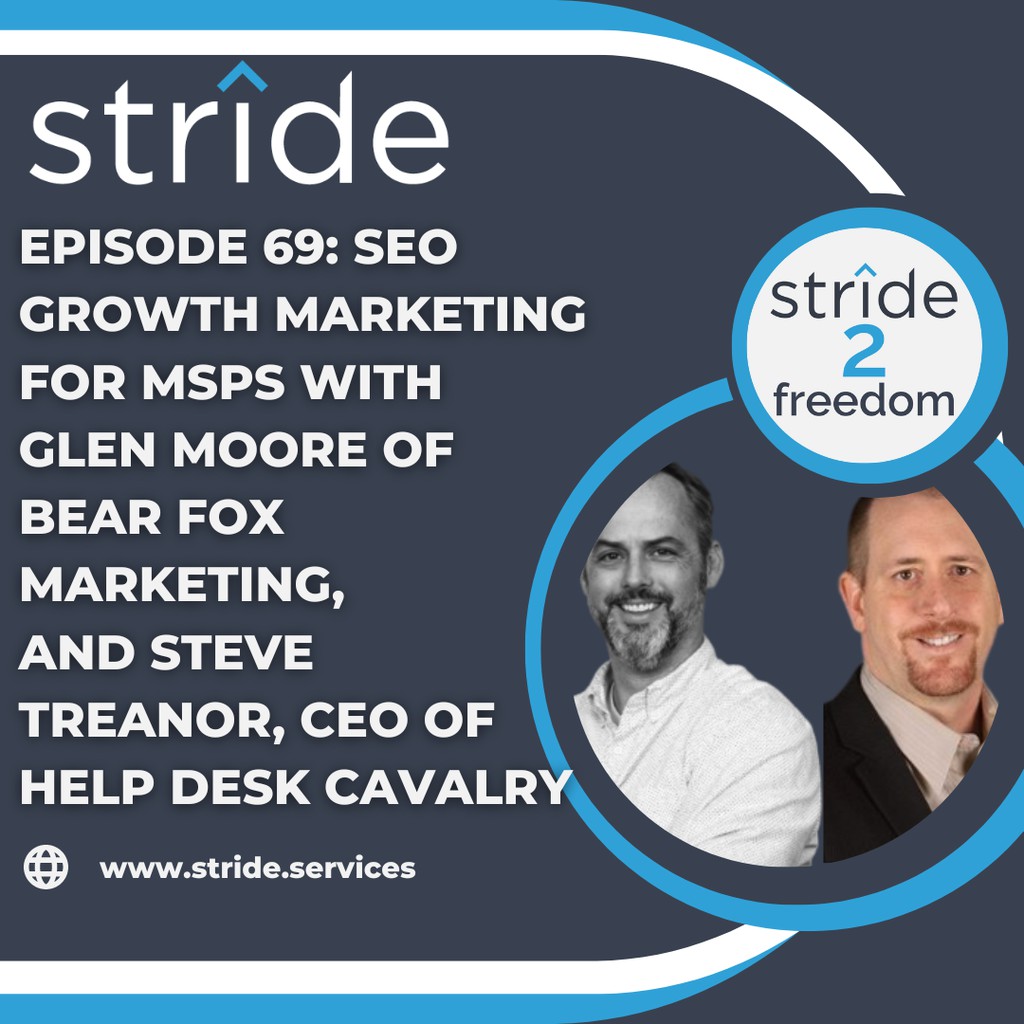 To learn more about the effectiveness of SEO for MSP owners and small businesses, we talked with both Glen of Bear Fox Marketing and Steve of Help Desk Calvary check our recent Stride to Freedom podcast.

Read more 👉 lttr.ai/AC426

#Stride2Freedom