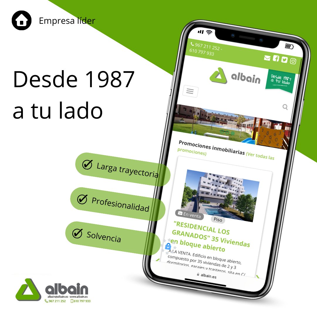 AlbainSA's tweet photo. Desde entonces hemos realizado múltiples promociones inmobiliarias,  principalmente en Albacete capital. Entendemos que la imagen que podemos  trasmitir debe estar relacionada con conceptos tales como “larga trayectoria”, “seriedad”, “profesionalidad”, “solvencia”. https://t.co/gWox3GByde