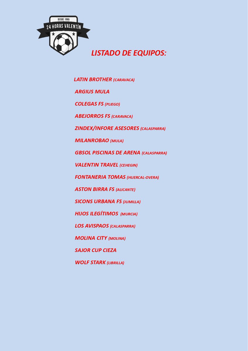 24horasvalentin's tweet photo. A pocas horas del comienzo y preparando los últimos flecos, compartimos los equipos, grupos y horarios de esta edición.

Venga que empieza ya. https://t.co/El8Zo7igrR