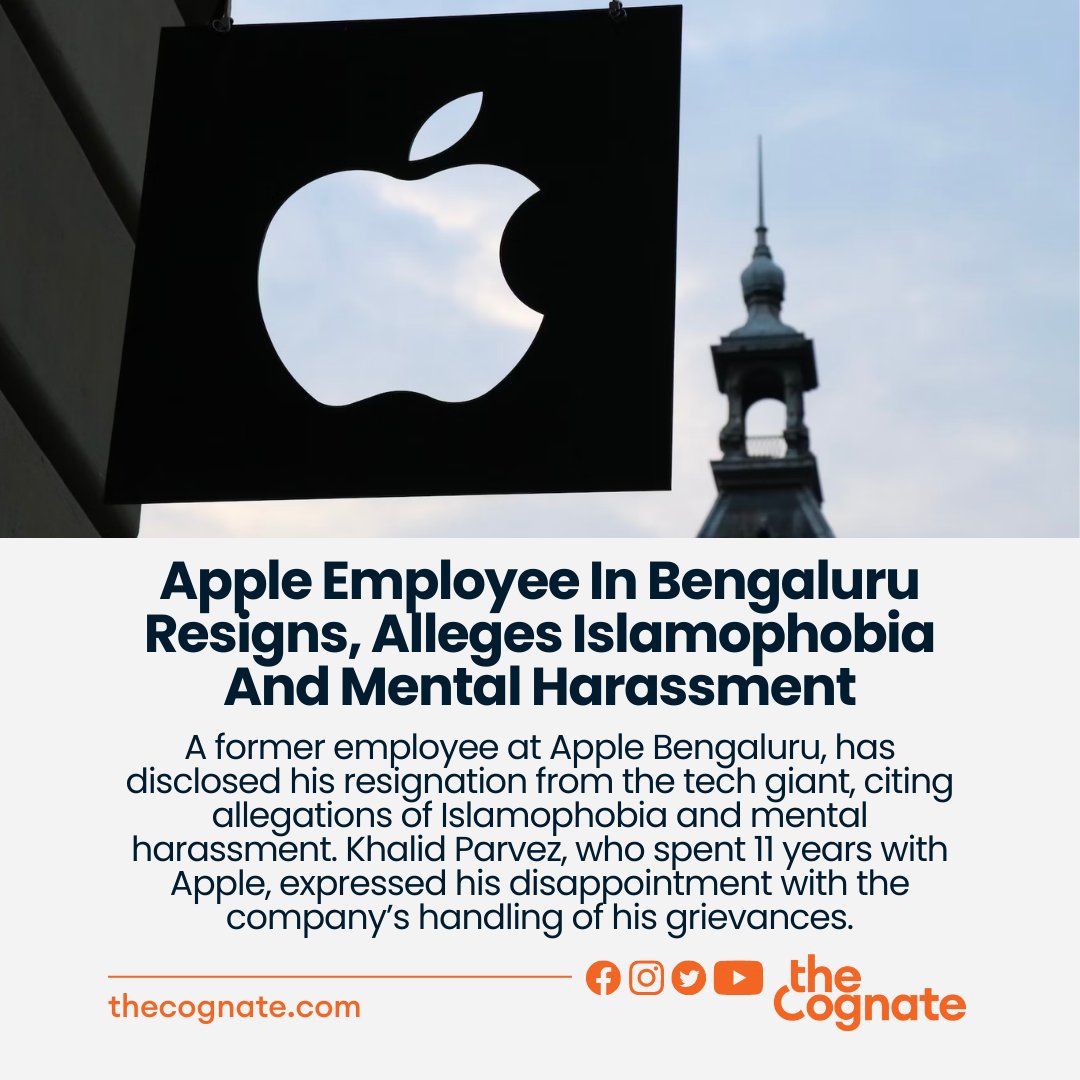 Apple Employee In Bangalore Resigns, Alleges Islamophobia And Mental Harassment.

Cc @tim_cook