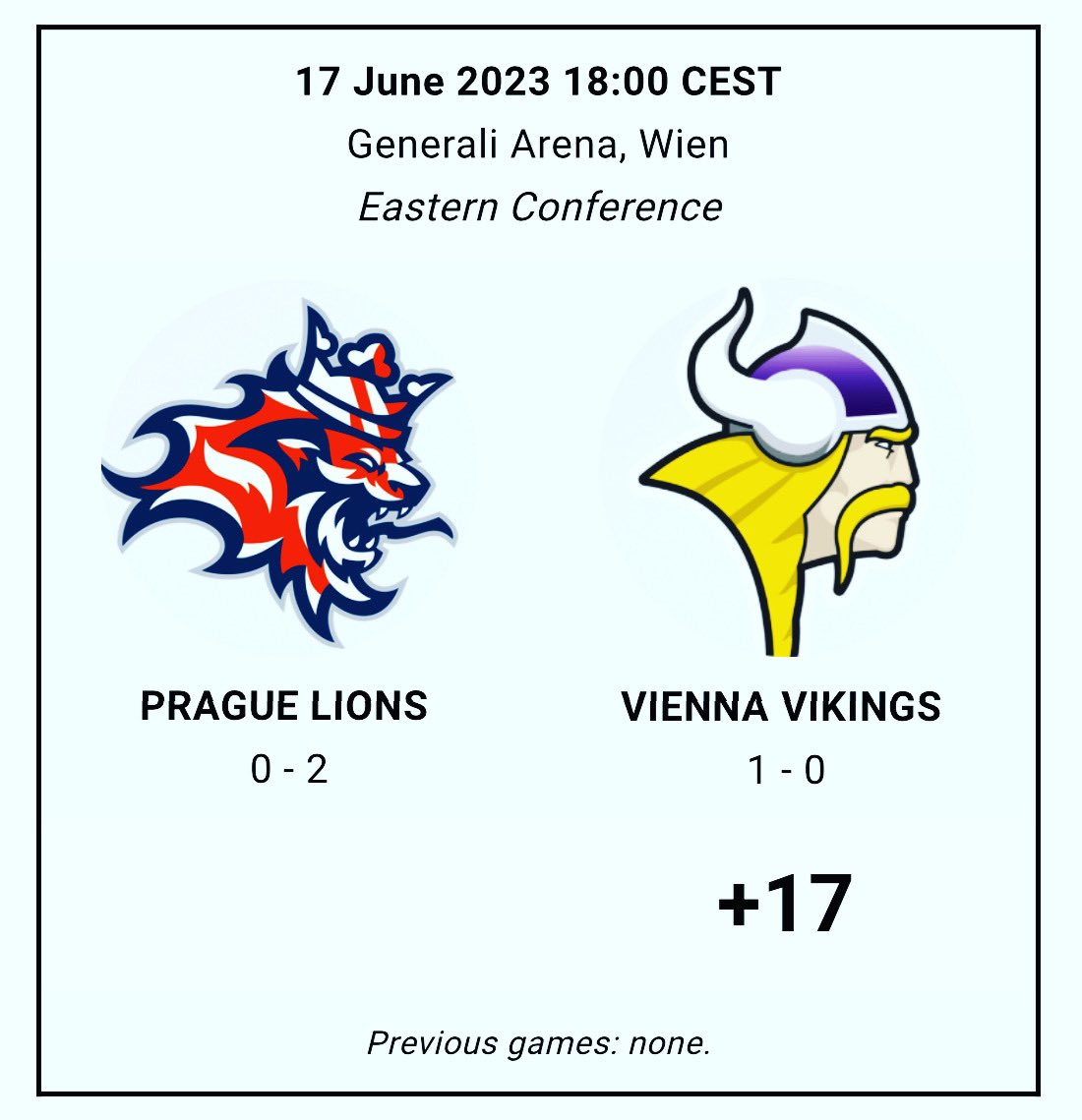 #ELF2023 #week3 #PLIatVIK Easy win for Vikings at first home game projected @praguelions @ViennaVikings