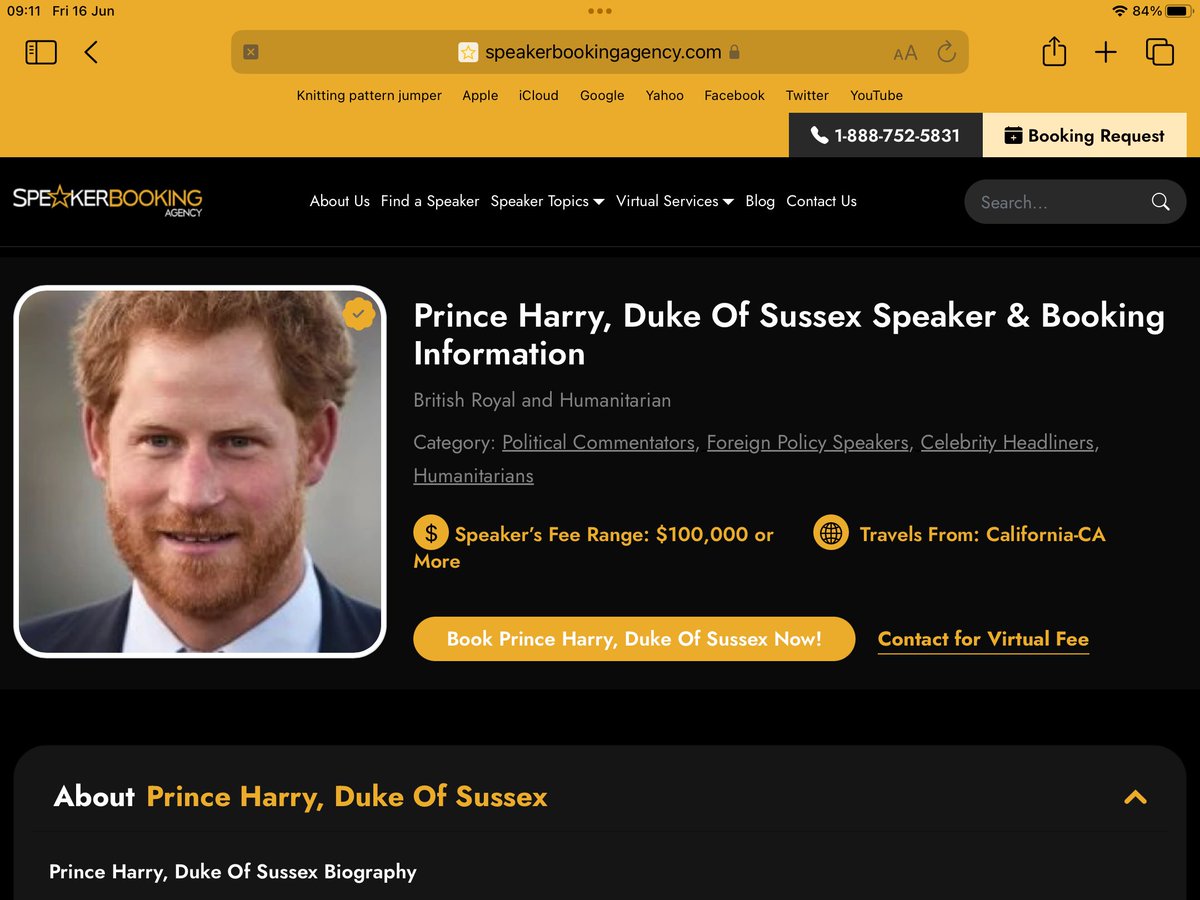 Hey folks! For the bargain basement price of $100,000 you too can have an arrogant and petulant man child speak at your event. #MeghanMarkleEXPOSED #MeghanAndHarryAreLiars #PrincessMeghan #PrinceHarryIsATraitor #DumbPrince #Harry