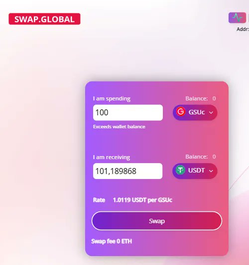 saiforge's tweet photo. To get started, connect to the Goerli Ethereum Testnet and visit our website to deposit collateral and issue #GSUc tokens. Then, use our swap system by connecting your wallet and exploring the swapping process. It's designed to be user-friendly! https://t.co/eKYfVAavrU