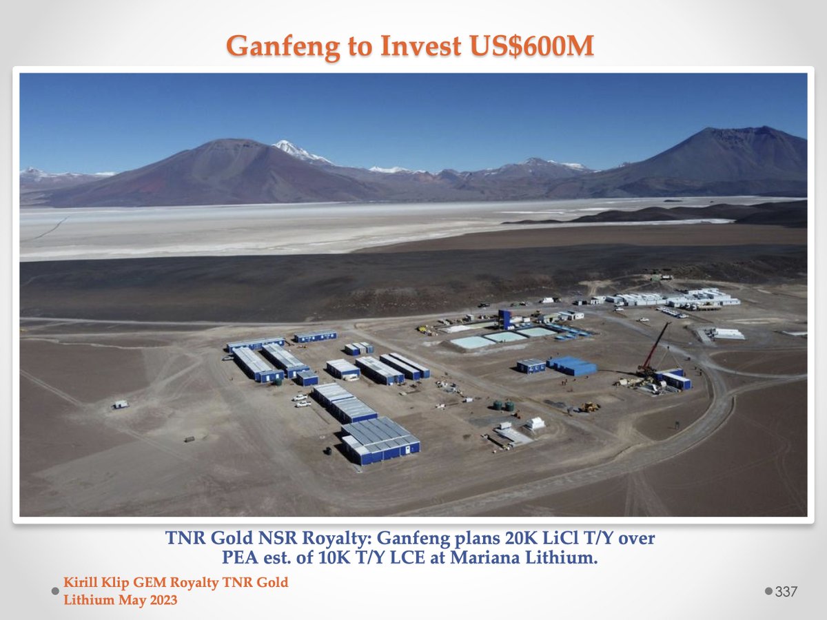 'Ganfeng Lithium's US$600 million investment plan is moving forward and the start of the operational phase of #MarianaLithium🔋 was announced by the Government of Salta in Argentina.' kirillklip.blogspot.com/2023/02/tnr-go…

$TRRXF #TNRGold🔋 $TNR.v #Royalties #Lithium #Tesla #Energy #rEVolution