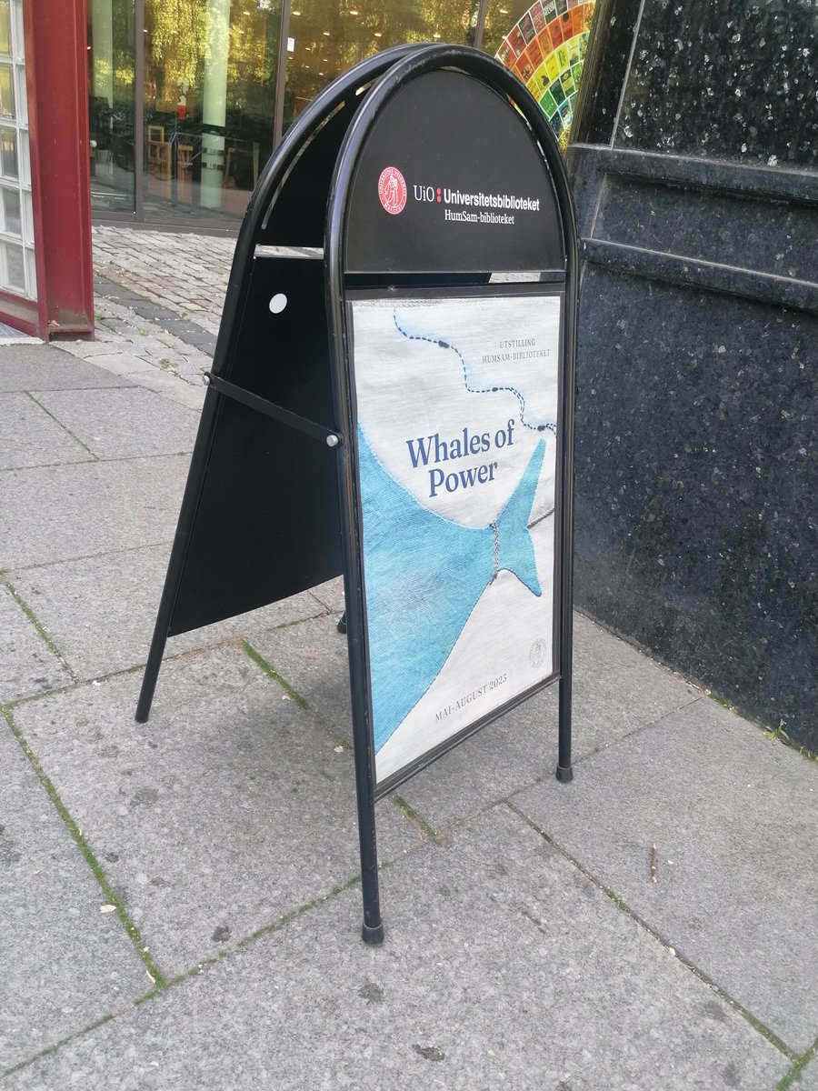 Enjoying the <a href="/WhoP_UiO/">Whales of Power 🐋</a> Whales of Power exhibition at the University of Oslo engaging with marine mammals in maritime East Asia. Amazing project with fascinating case studies and beautiful art to increase accessibility 🐳🐋
