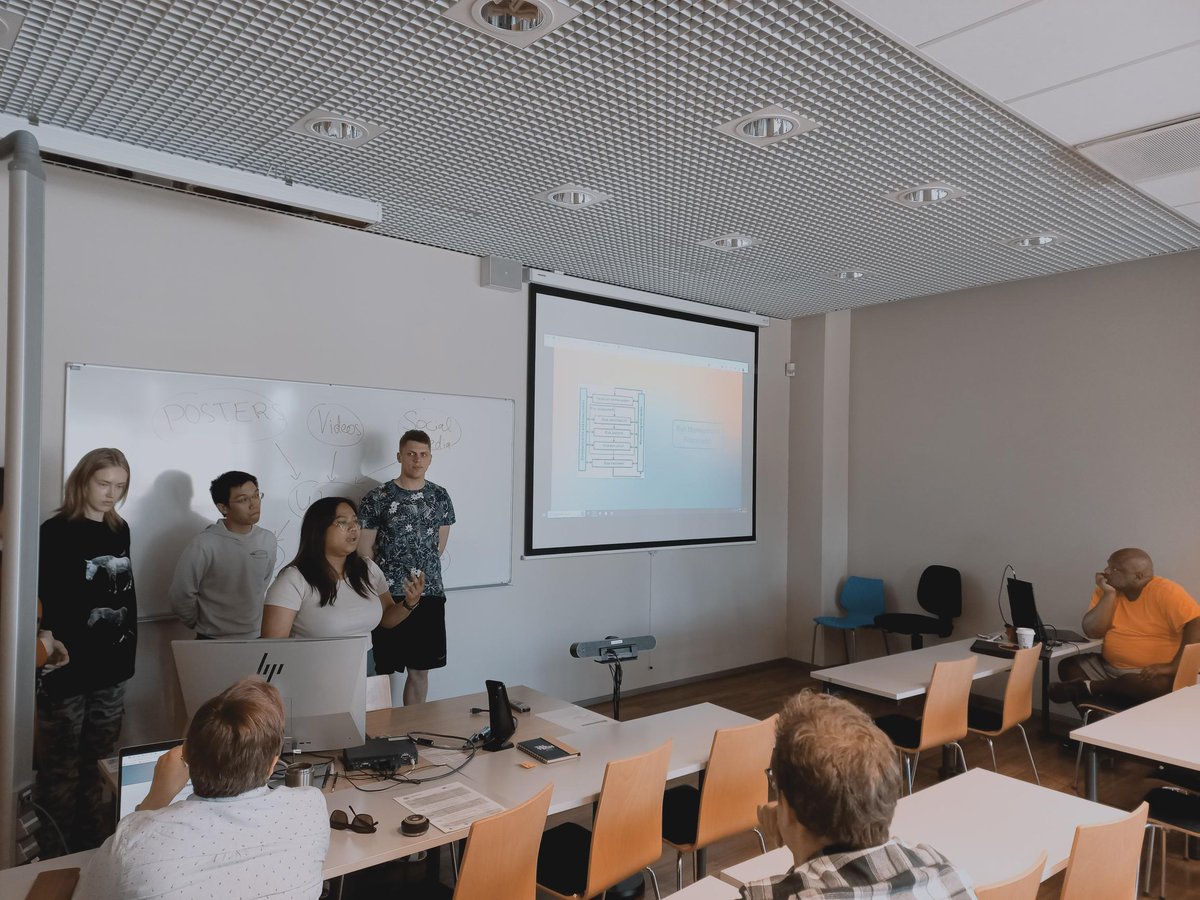 CyberTaltech's tweet photo. 🤩 Day of #teamwork presentations in #CySec4Psych Summer School in Tallinn 🇪🇪!
We were impressed by the novelty of ideas and solutions on raising #cyberawareness our participants came up with in such a short time. Your creativity and commitment have been inspiring! Well done!! 👏 https://t.co/JbYIfWImPi