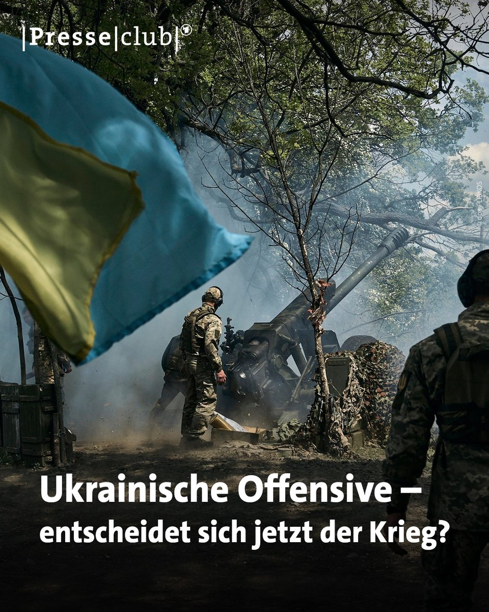 ARD_Presseclub's tweet image. Die lang erwartete ukrainische Offensive ist angelaufen – auch westliche Waffen sind im Einsatz. Parallel probt die Nato mit dem Manöver #AirDefender2023 für den Ernstfall. Wird das Putin beeindrucken? Reichen die Waffen aus? Und was, wenn die Offensive scheitert? #presseclub