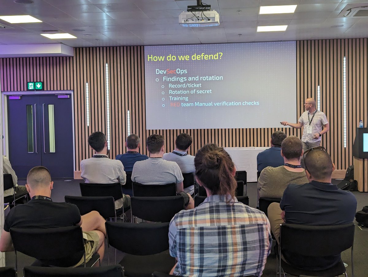 devopsdaysbrum's tweet image. Daniel Oates Lee in track 2 talking Git those passwords out your repos! - detecting leaked secrets at scale

#devopsadays