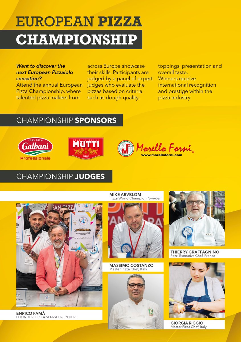 pizzapastashow.com
5 days to go until Europe's leading Pizza and Pasta Show opens its doors at Olympia London.
Register today and experience live the European Pizza Championship.
bellavita-2023-visitor.reg.buzz/epps23