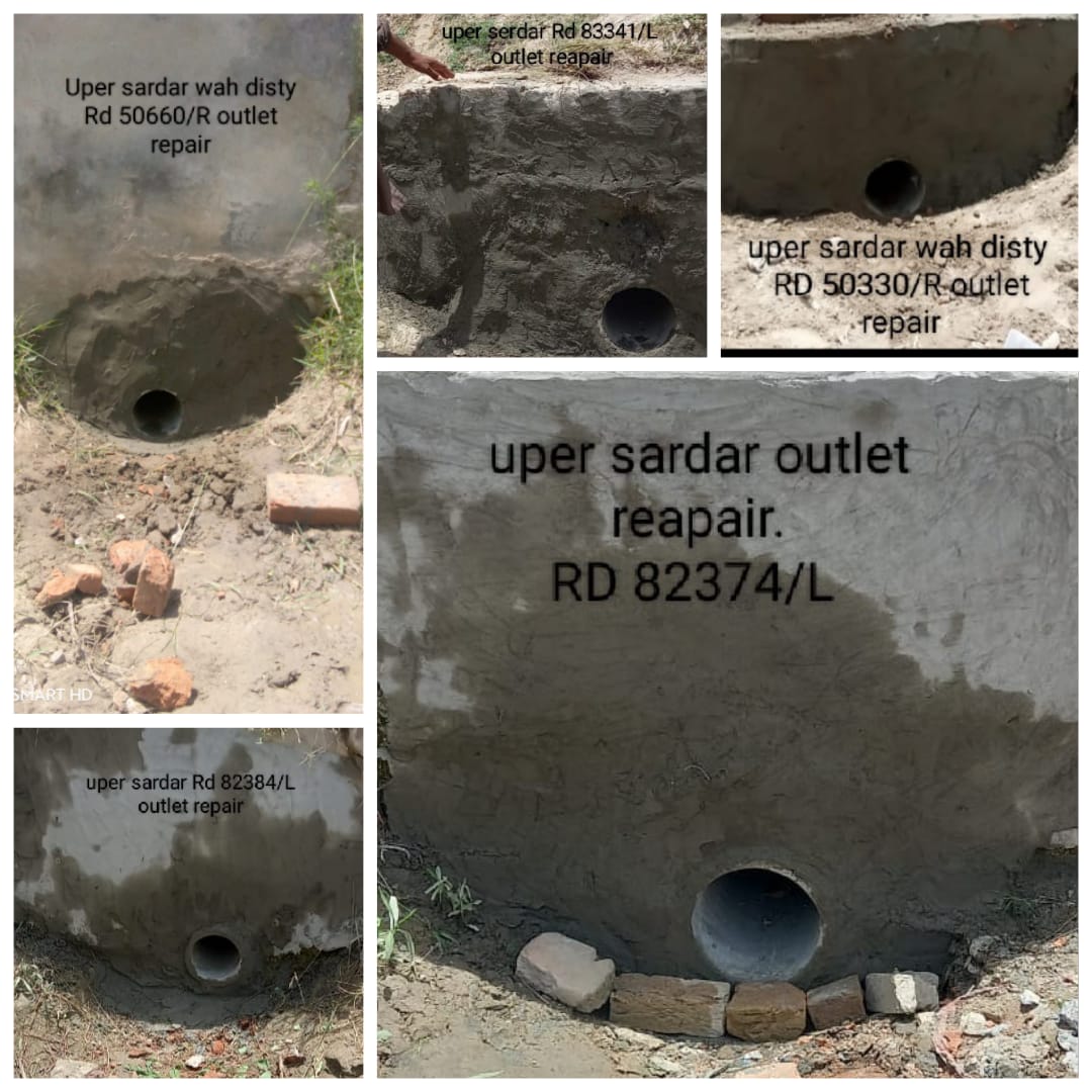 IrrigationPb's tweet photo. Tampered outlets at upper Sardar Wah disty are being repaired by the field staff of Kot Addu Canal Subdivision.                         
Update: Xen Kot Addu Canal Division https://t.co/it8MFzW547