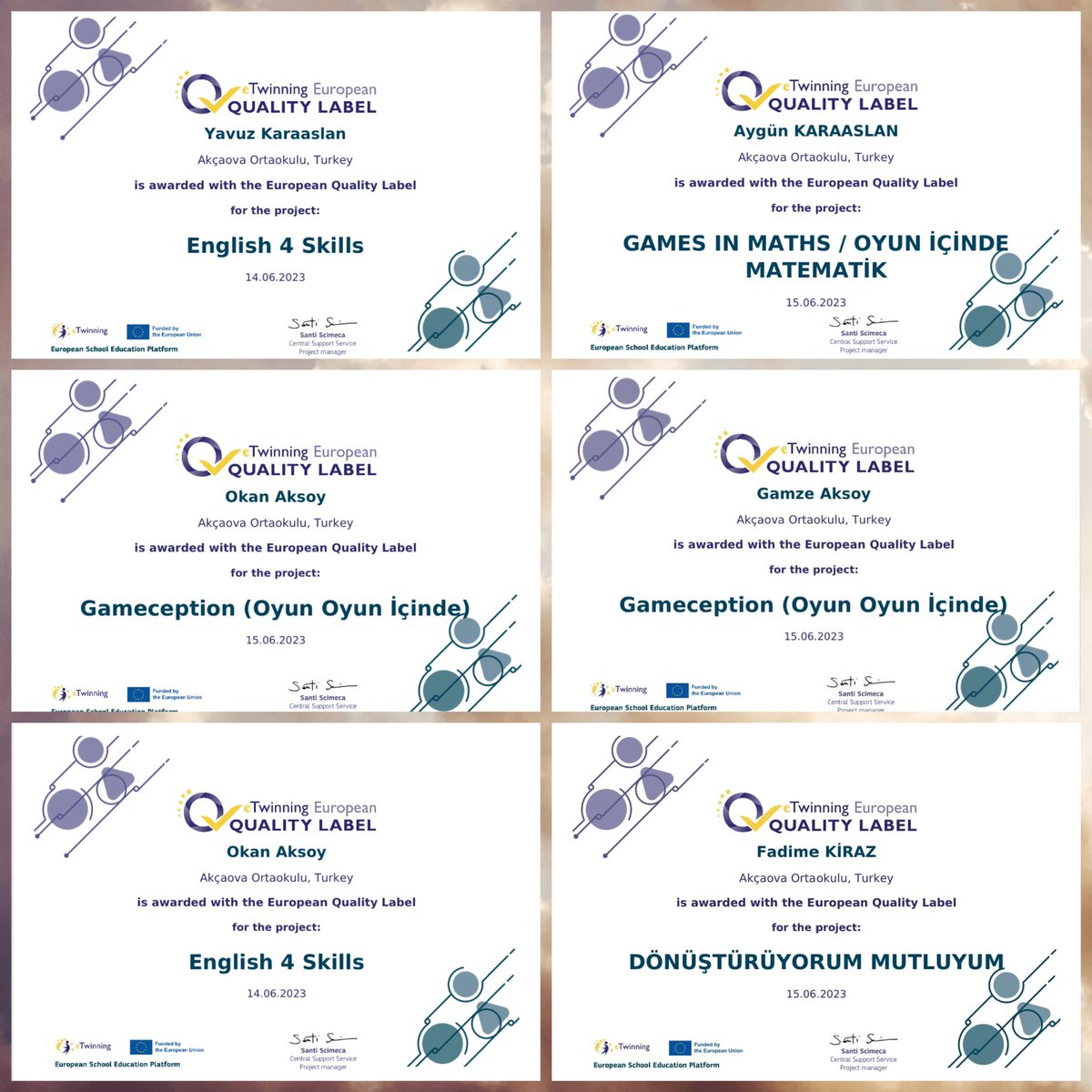 Akçaova Ortaokulu (@akcaovaortaokul) on Twitter photo Okulumuzda 2021-2022 yılında uygulanan 6 eTwinning projesi Avrupa Kalite Etiketi almaya hak kazanmıştır. 💪🏅🇪🇺 <a href="/eTwinningAydin/">eTwinning Aydın</a> <a href="/CineIlce/">Çine İlçe Milli Eğitim</a> <a href="/KYavuzkan/">Sadık Yavuzkan</a> <a href="/Y_Karaaslan_/">Yavuz Karaaslan</a> <a href="/aygun_karaaslan/">Aygün KARAASLAN</a> <a href="/aksoyokan_/">Okan Aksoy</a> <a href="/gamzealtinaksoy/">Gamze Altın Aksoy</a> <a href="/FadimeKirazz/">Fadime</a> Okulumuzda 2021-2022 yılında uygulanan 6 eTwinning projesi Avrupa Kalite Etiketi almaya hak kazanmıştır. 💪🏅🇪🇺 <a href="/eTwinningAydin/">eTwinning Aydın</a> <a href="/CineIlce/">Çine İlçe Milli Eğitim</a> <a href="/KYavuzkan/">Sadık Yavuzkan</a> <a href="/Y_Karaaslan_/">Yavuz Karaaslan</a> <a href="/aygun_karaaslan/">Aygün KARAASLAN</a> <a href="/aksoyokan_/">Okan Aksoy</a> <a href="/gamzealtinaksoy/">Gamze Altın Aksoy</a> <a href="/FadimeKirazz/">Fadime</a>