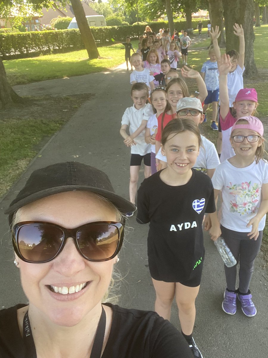 @MorayPS P3D are enjoying the Big Fit walk round Zetland Park.