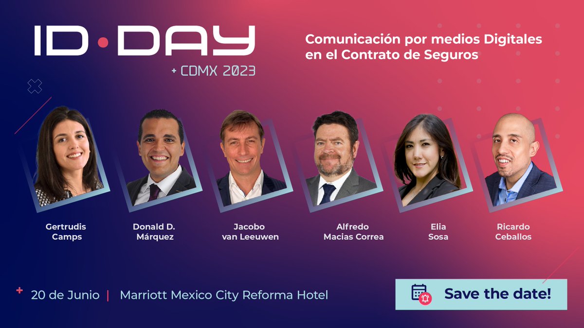 IdForo's tweet photo. ¡Queda muy poco para el #IDDayCDMX! 🇲🇽
📢Comunicación por medios Digitales en el Contrato de Seguros
🗓️20 de junio
📍Marriott Mexico City Reforma Hotel
📒Agenda: https://t.co/zEQm6ViziF
👉Escribe un correo a info@idforo.com para ➕info
#ComunicaciónDigital #Networking #Seguros https://t.co/Ey3HLdzpXb