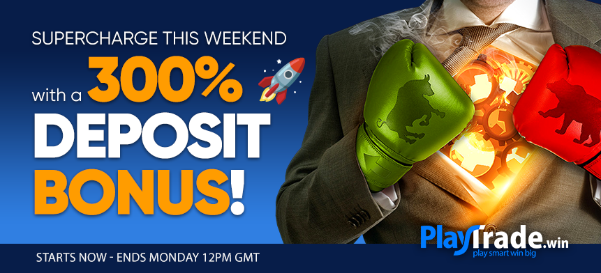PlayTradeWinHQ's tweet photo. 💥Epic News! 
Get ready for a supercharged adventure this weekend with a massive 300% Deposit Bonus! 💰

Retweet this post and stand a chance to win one of 10x $50 Trade Bonus prizes. 🎁🎉

Let's https://t.co/Mm8kDOXh1y big this weekend. 🚀

#DepositBonus #PlayTradeWin #PTW https://t.co/49pAYhLXw6