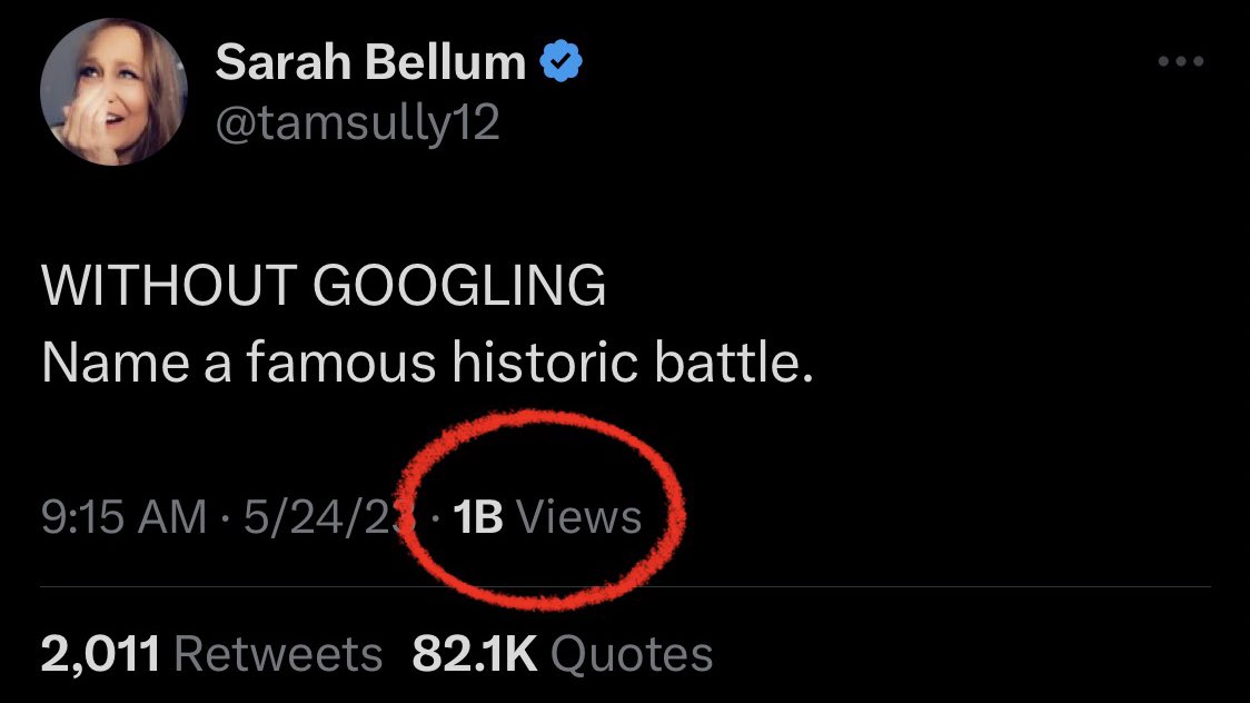 Really <a href="/elonmusk/">Elon Musk</a>? A billion views? 

1 in 7 people on earth saw this tweet?

Yeah, ok very real metrics on here dude…