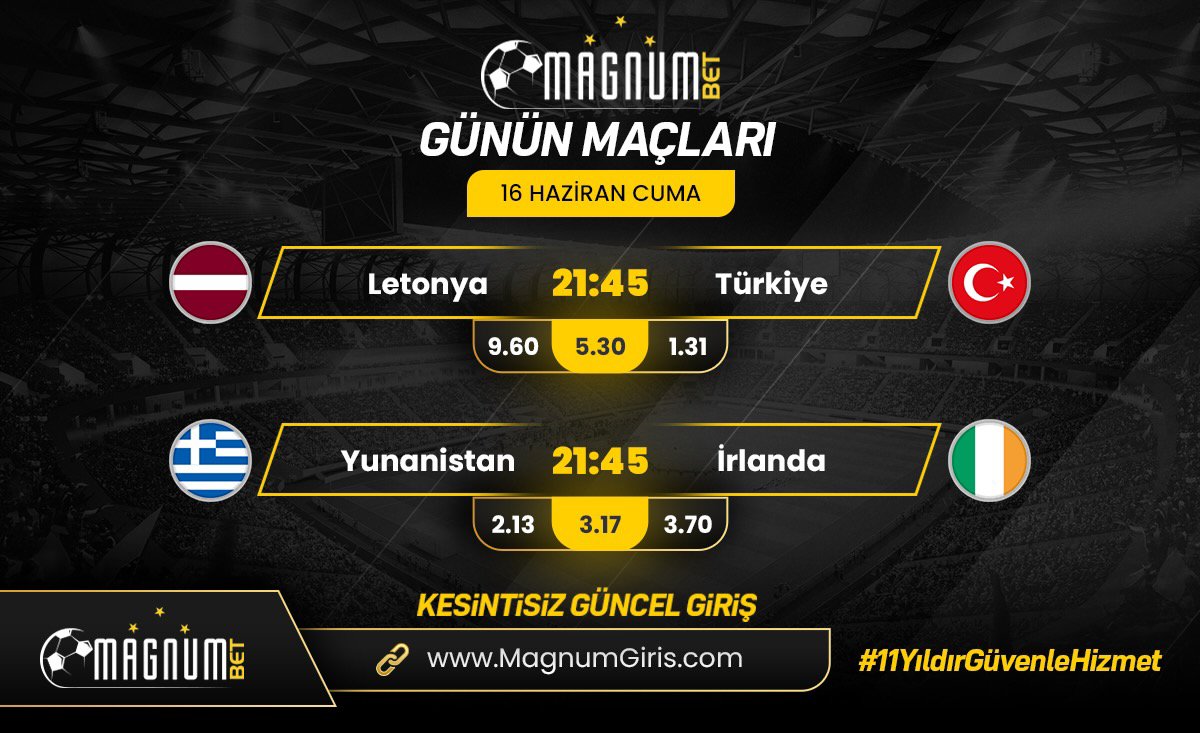 🌟 Yılların güvenilir adresi MagnumBet ile Günün maçları sizlerle!

⚽️ En yüksek oranlar, Betco alt yapı ve hızlı çekim garantisi ile seninle!

✅ PayFx ile 25₺ yatırım!

🌟 % 25 Çevrimsiz FreeBet

🌟 % 15 Çevrimsiz Bonus

⚫️  MagnumBet588.com