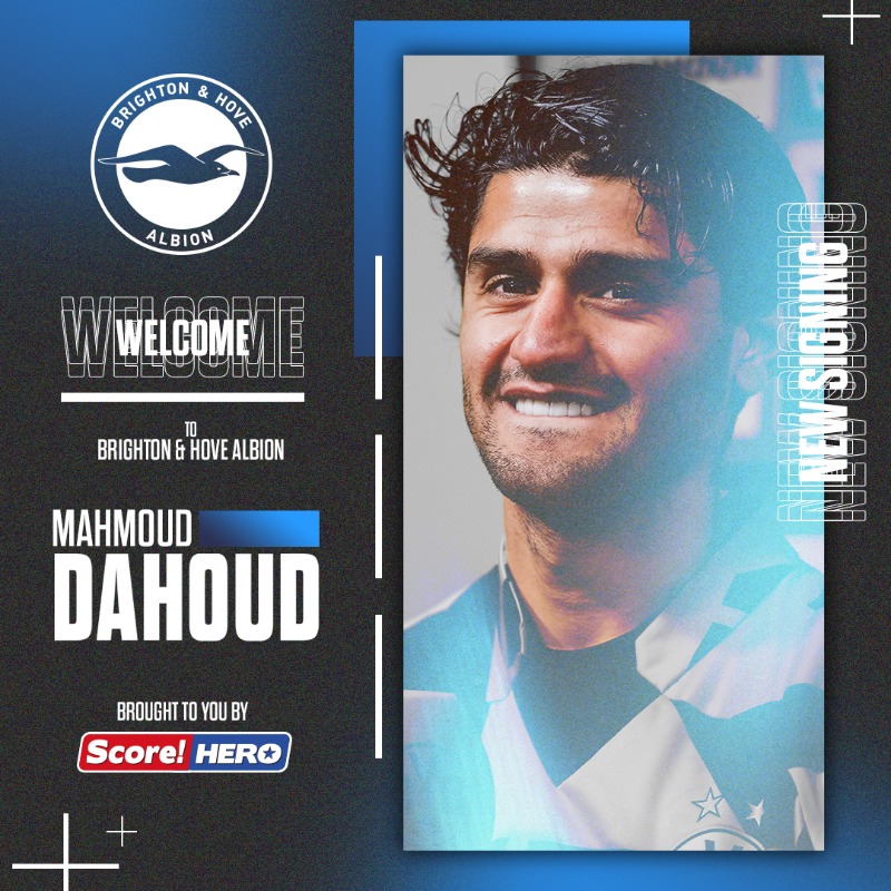 OfficialBHAFC's tweet photo. We are delighted to announce that we have agreed to sign midfielder @modahoud8, when his contract with @BVB expires at the end of the month. ✍

🤝 @FirstTouchGames // #BHAFC 🔵⚪️