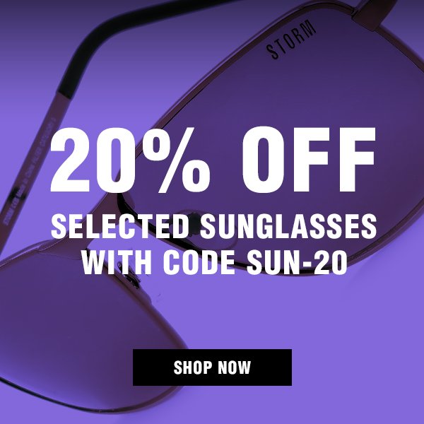 Get 20% Off selected STORM sunglasses with CODE-20. Last few remaining of some models.
Shop Women's Sunglasses - stormwatches.com/collections/wo…
Shop Men's Sunglasses - stormwatches.com/collections/me…