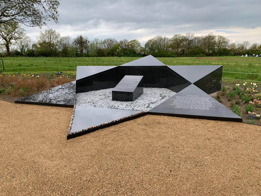 shire_uk's tweet photo. Back in December, we posted on our social media sites the process of the new memorial in the shape of the star of David.  
The memorial is now completed and laid on the secure foundation base created by Shire.  
#starofdavid #holocaustmemorial #shire #foundationbase https://t.co/uLSsA0is9i