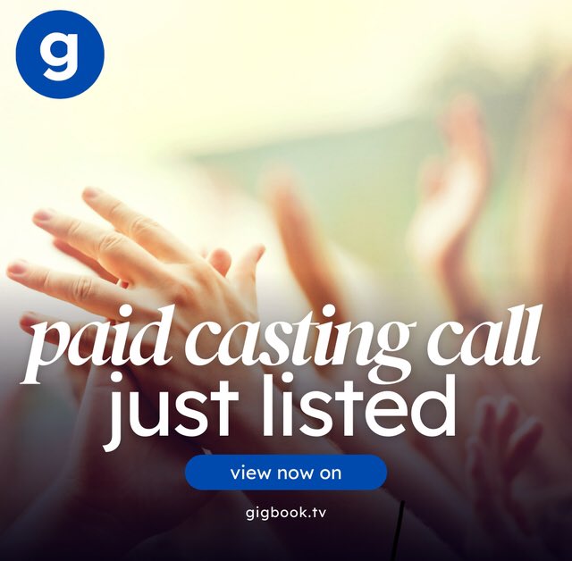 gigbookMEDIA's tweet image. NEW OPEN PAID CASTING CALL 
gigbook.tv/job/open-casti…
#castingnotice #castingbrief #castingcall #actingwork #actorslife #tvc #tvcommercial #featurefilm #shortfilm #crewcalls #tvseries #actingjobs #actorswanted #castingauditions #auditionnotice #auditioncall #castingsearch #casting