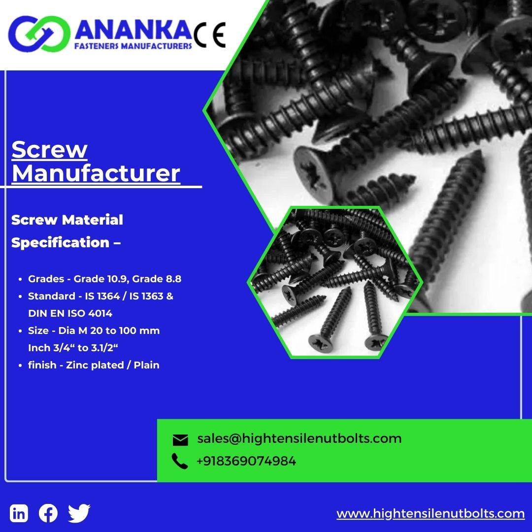 HTnutbolts's tweet photo. Supreme High Tensile Screw Manufacturer In India
Ananka Group is a well-known High Tensile Screw Manufacturer, Supplier, Stockist, and Dealer in India. 
https://t.co/N8NjYjXhDz
#HighTensileScrew #HighTensileScrewManufacturer #HighTensileScrewManufacturerInIndia https://t.co/wBZHduD3eG