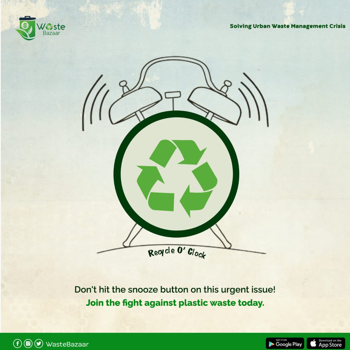 Say yes to #sustainability & join the #circularconomy movement.
Don’t be left out in the move to reshape urban #wastemanagement & #sanitation. Download the #WasteBazaar app today to make a difference for cleaner #cities
#RethinkWaste #GreenRevolution #ChooseSustainability #Impact