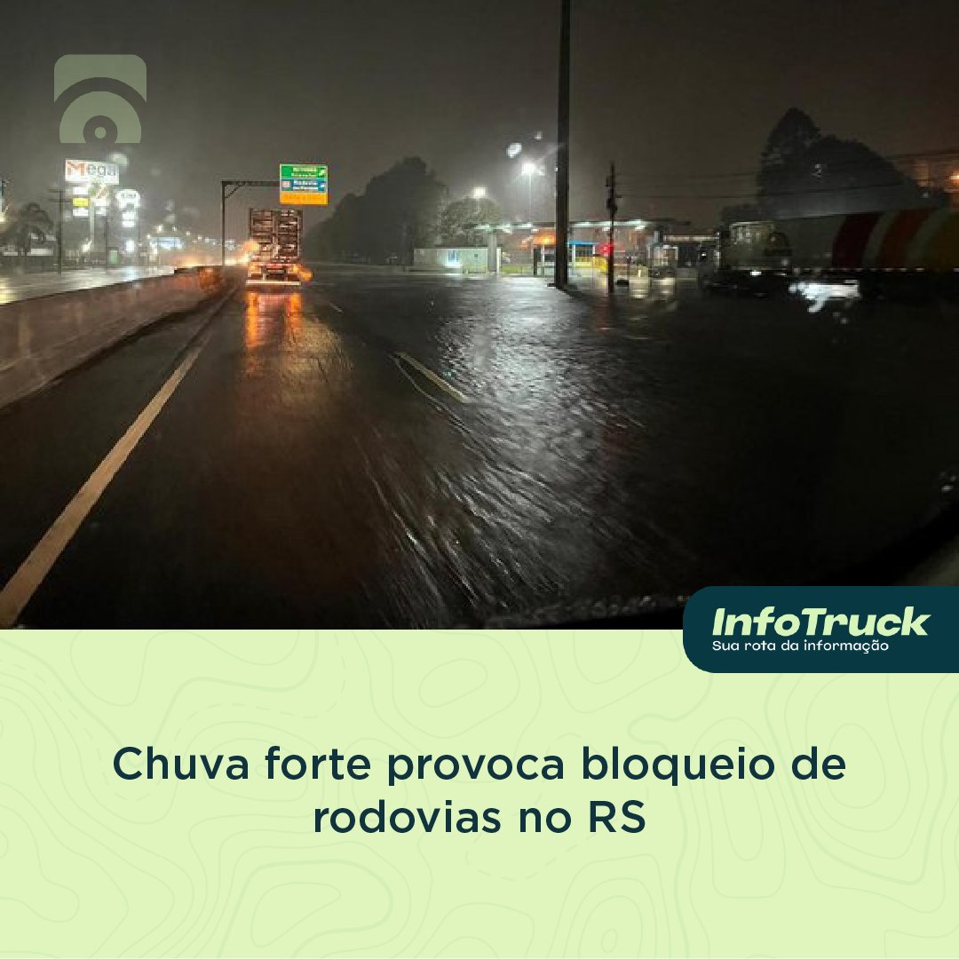 infotruckofc's tweet photo. RODOVIAS INTERDITADAS! 🛣⛈
Chuva forte provoca bloqueio de rodovias no RS
Leia mais: https://t.co/YFQSdCmaZA
#InfoTruck #Chuva #Rodovias #RS #Interditada #Bloqueio https://t.co/l4l2z3ODX8