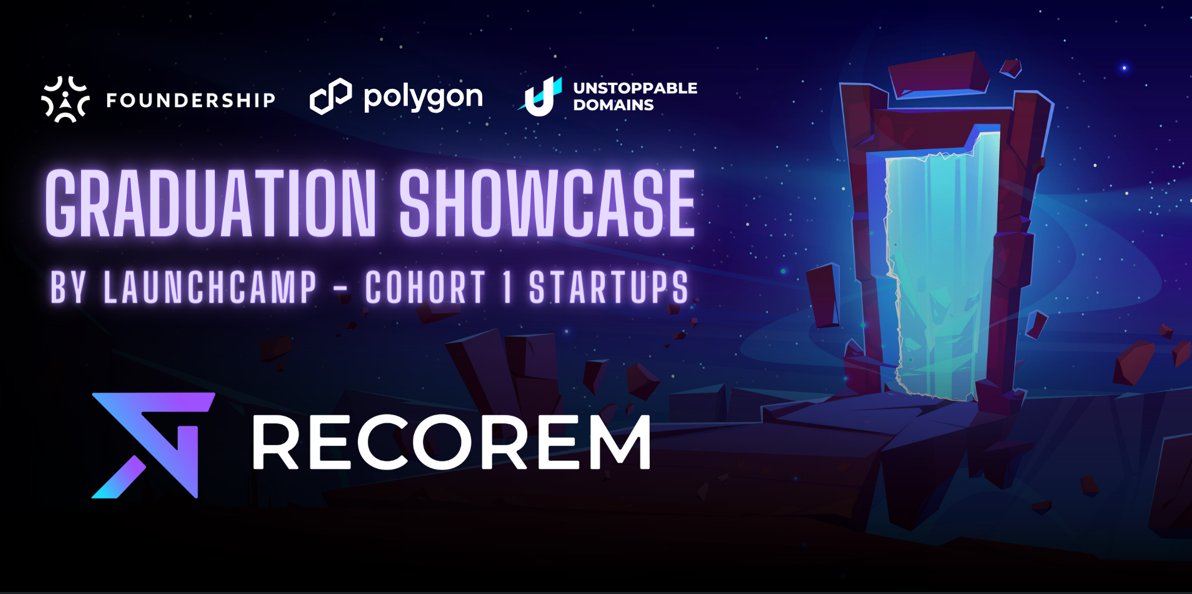 Announcing the Graduation Showcase of <a href="/OfficialRecorem/">Recorem🚀 | Web3 & Tech Hiring</a> ! 🥳

Join us as we celebrate the hard work and dedication of our brilliant founders in creating an #innovative startup that is paving the way for the #future of the metaverse.