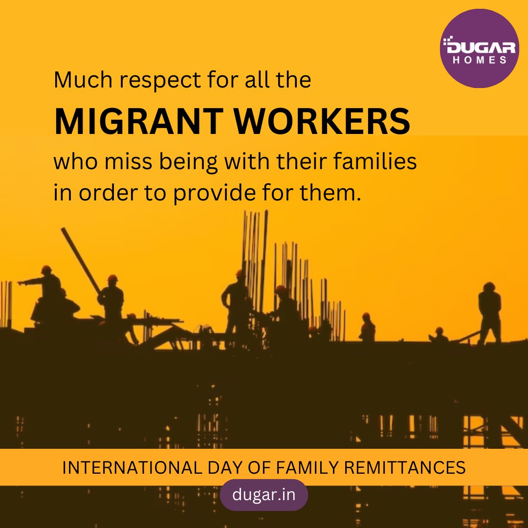 Most of us experience the warmth & happiness of home. But #MuchRespect for #migrantworkers who miss being with #family in order to provide for them.
#LakeDugar #ElliotsDugar #5Dugar #NavaDugar #Ambattur #BesantNagar #Nungambakkam #Manapakkam #InternationalDayofFamilyRemittances