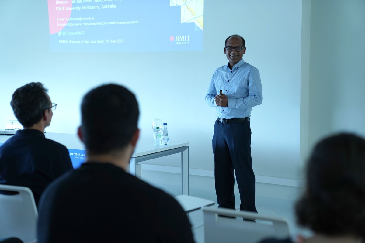 📢 Today Vipul Bansal (@VBansalRMIT), from @RMIT University,  in Australia, was our guest at 'CINBIO Seminar Programme'.

Thanks for sharing your knowledge with us!  

#FEDERGalicia