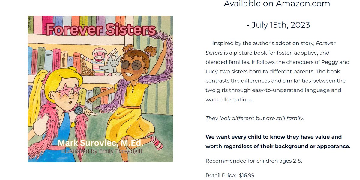 I just donated to Mark Suroviec, M.Ed. to spread the love of his children's book about adopted families called Forever Sisters! If you love adoption, consider buying one or donating one of this amazing book! <a href="/WorkPlaySol/">WorkPlay Solutions</a> Ko-fi.com/home/coffeesho…